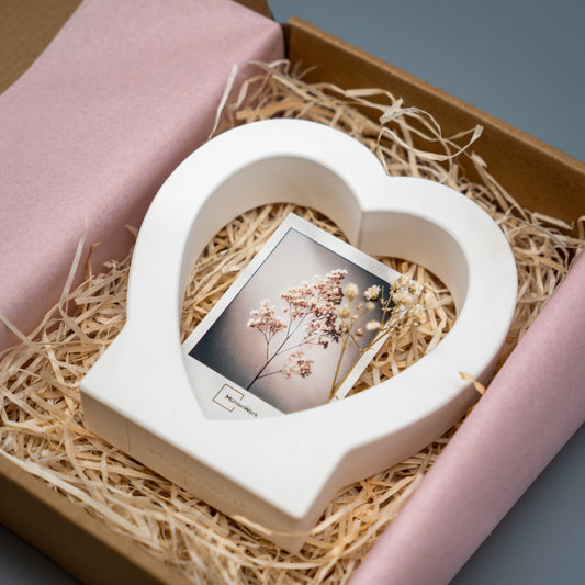 Polaroid Halter Herz PERSONALISIERT - für 54x86 mm - MühlenWerk