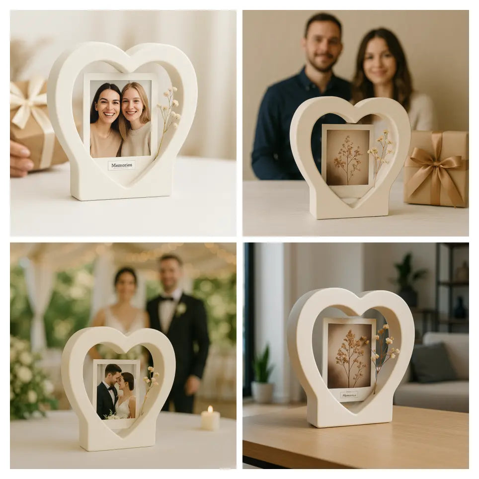 Polaroid Halter Herz PERSONALISIERT - für 54x86 mm