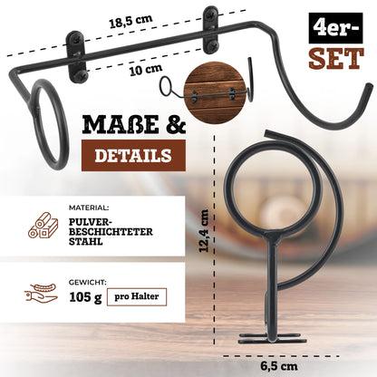 DIY Weinhalter Set 4 STK. Metall
