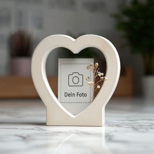 Polaroid Halter Herz PERSONALISIERT - für 54x86 mm - MühlenWerk